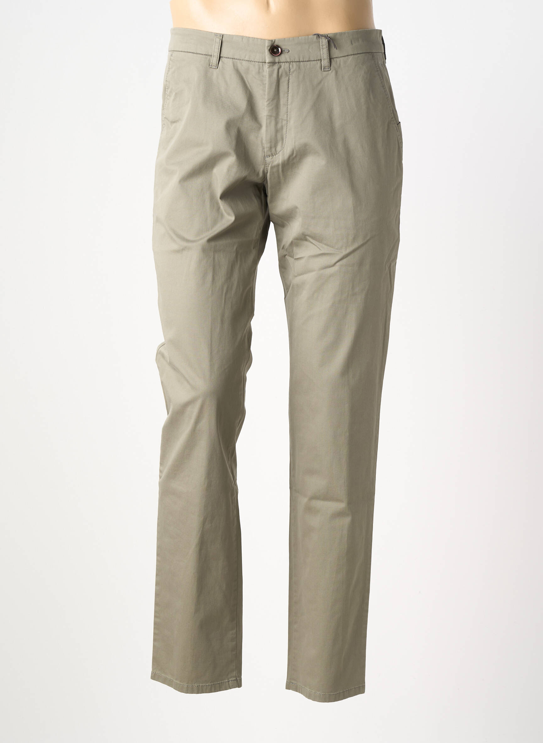 Pantalon chino țesătură poplin mărime normală verde FYNCH-HATTON bărbat