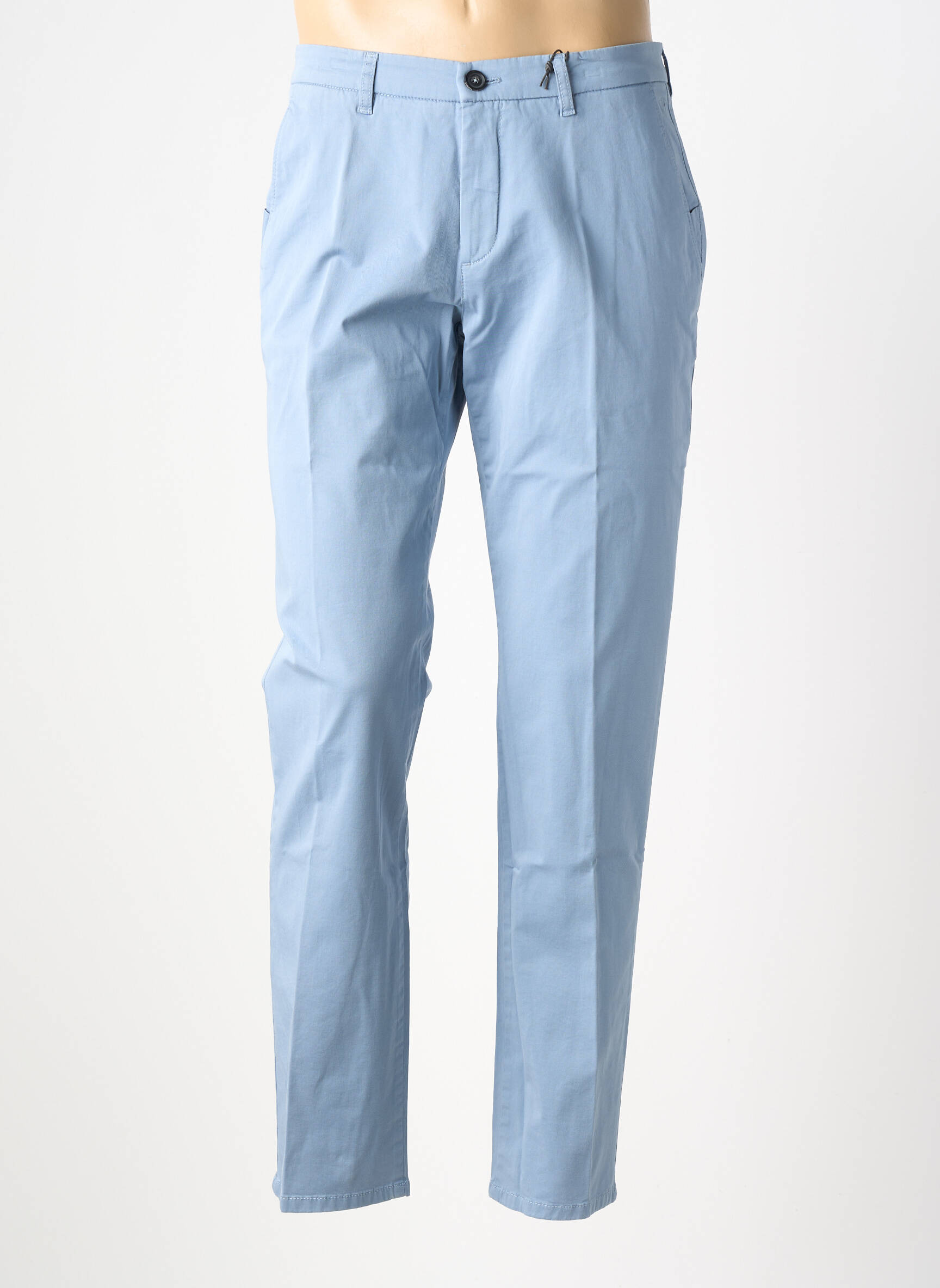 Pantalon chino țesătură poplin mărime normală albastru deschis FYNCH-HATTON bărbat