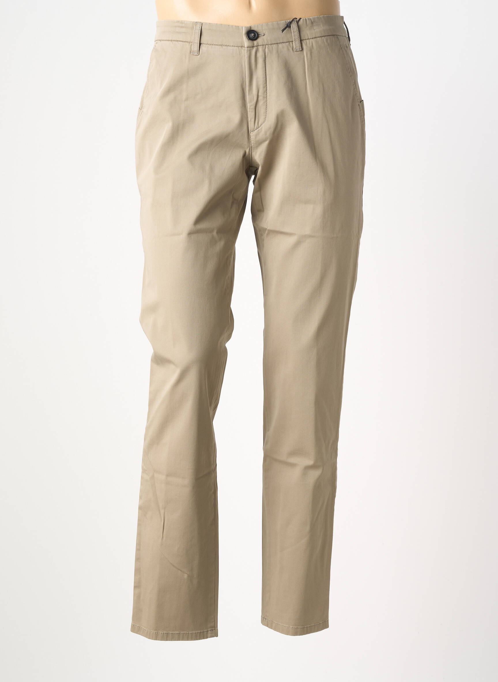 Pantalon chino țesătură poplin mărime normală verde FYNCH-HATTON bărbat