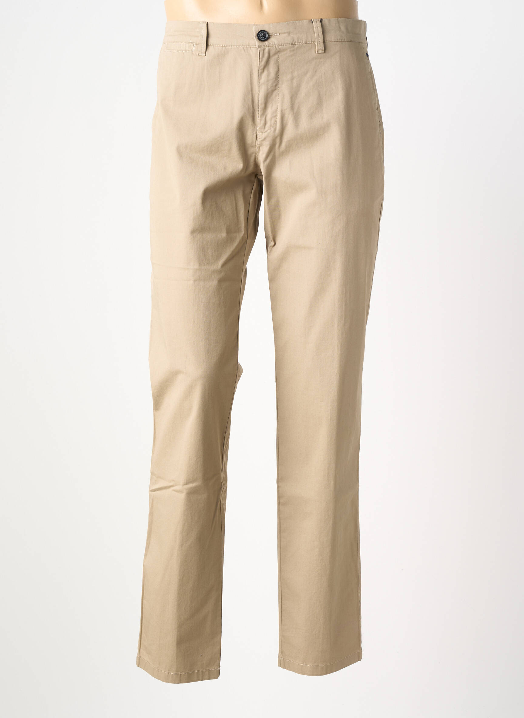 Pantalon chino țesătură poplin mărime normală bej FYNCH-HATTON bărbat
