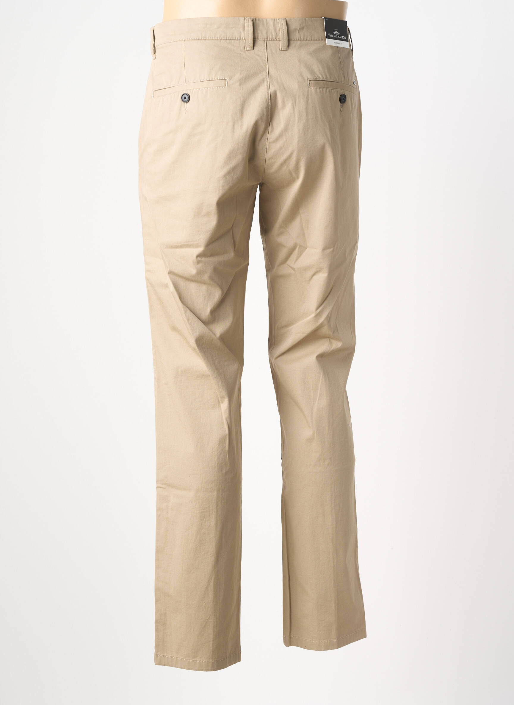 Pantalon chino țesătură poplin mărime normală bej FYNCH-HATTON bărbat