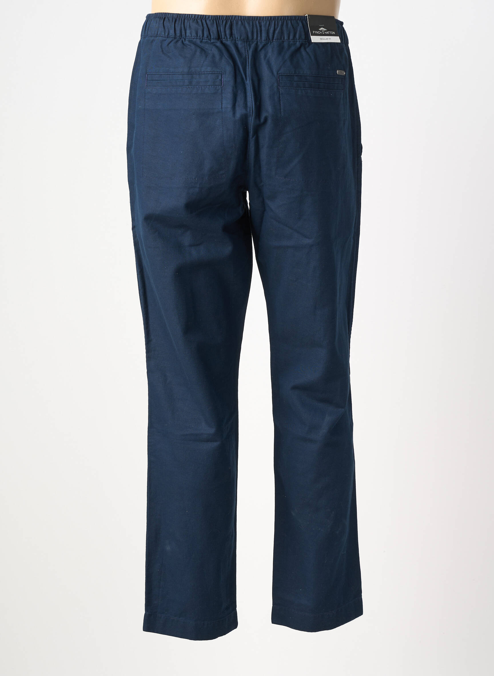 Pantalon chino țesătură poplin mărime normală albastru FYNCH-HATTON bărbat