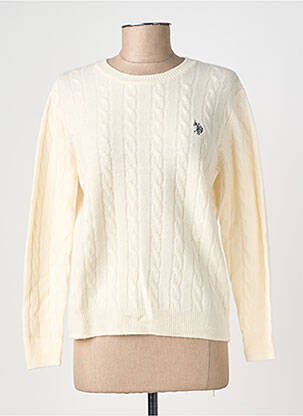 Pulover elasticitate mâneci lungi bej U.S. POLO ASSN femeie