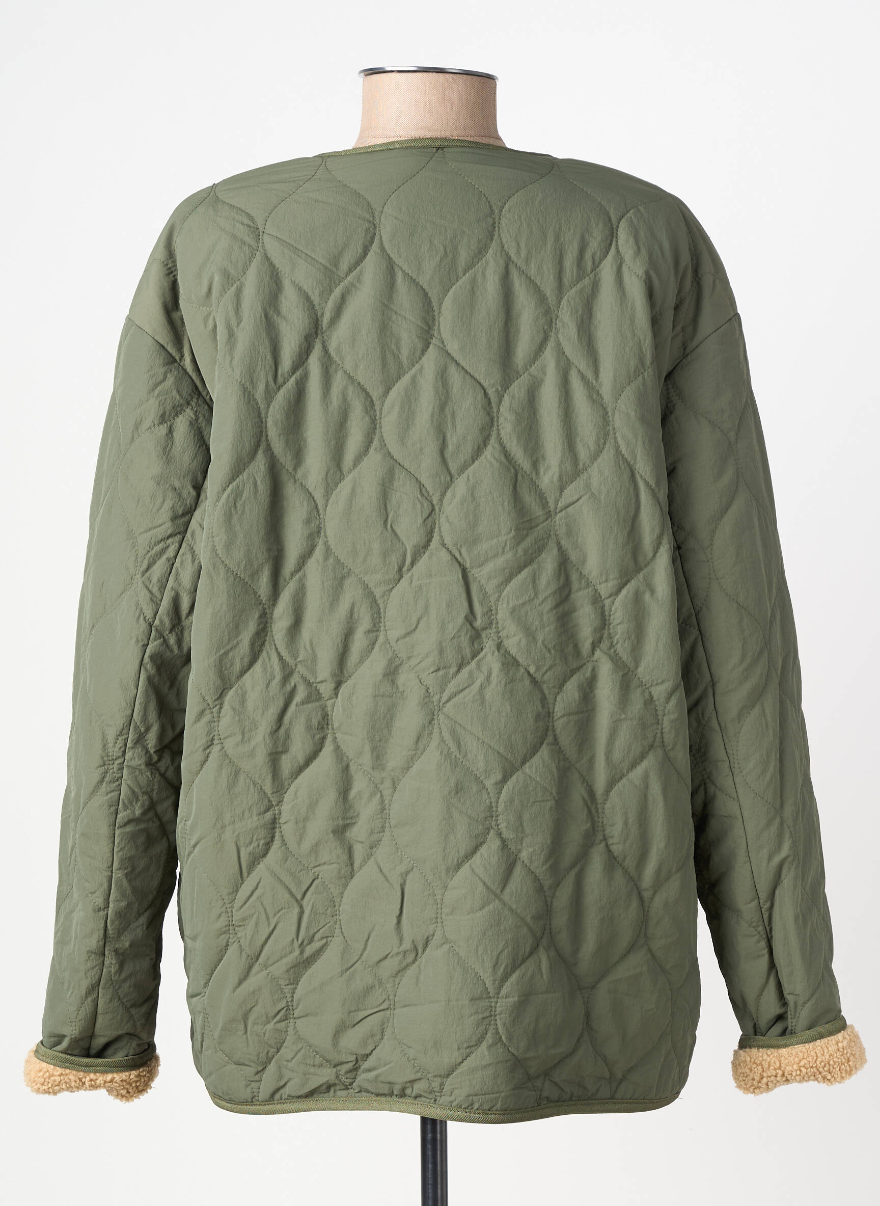 Geacă matlasată mâneci lungi fără glugă verde CAMEL ACTIVE femeie