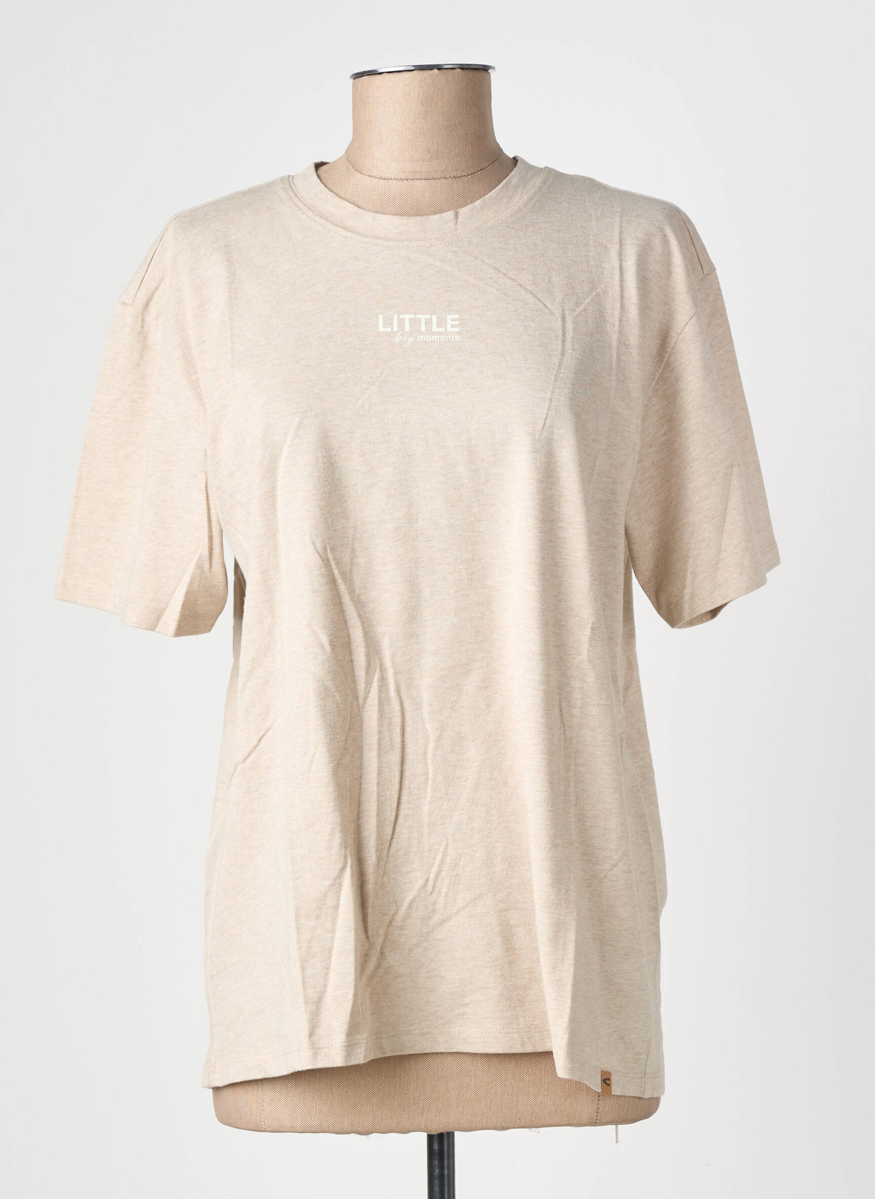 Tricou serigrafie mâneci scurte maro CAMEL ACTIVE femeie