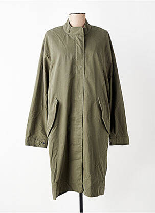 Trench țesătură poplin fără glugă verde CAMEL ACTIVE femeie