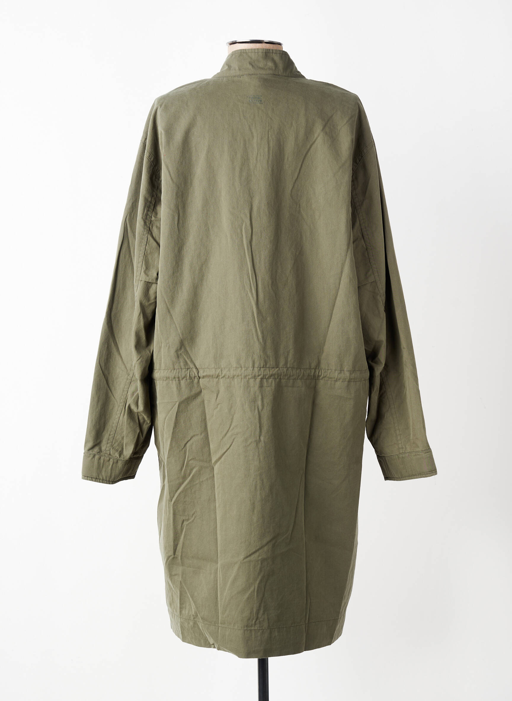 Trench țesătură poplin fără glugă verde CAMEL ACTIVE femeie