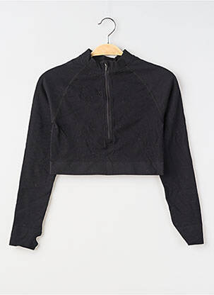 Jachete casual croială cambrată negru HIIT femeie