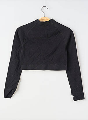 Jachete casual croială cambrată negru HIIT femeie