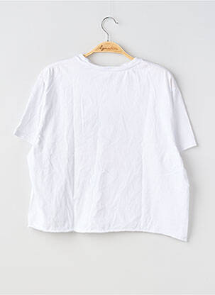 Tricou imprimeu fantezie mâneci scurte alb SANS MARQUE femeie