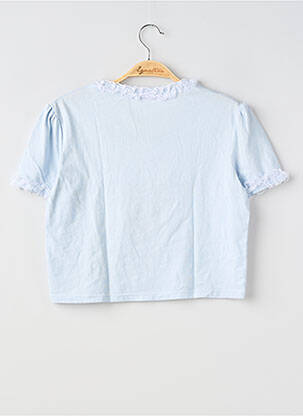 Tricou croială dreaptă mâneci scurte albastru TEZENIS femeie