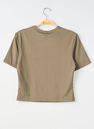 Tricou croială dreaptă mâneci scurte verde H&M femeie