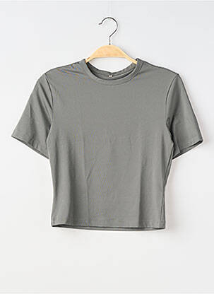 Tricou croială dreaptă mâneci scurte gri H&M femeie