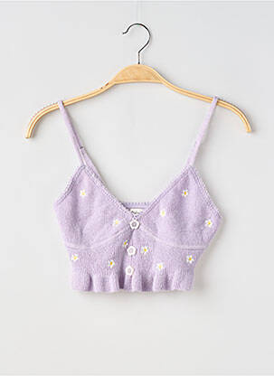 Top elasticitate bretele subțiri violet FOR LOVE & LEMONS femeie