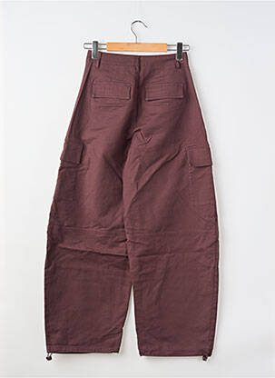 Pantalon larg țesătură poplin talie înaltă roșu ASOS femeie