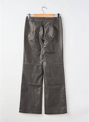 Pantalon drept închidere cu fermoar sub clapetă cu nasturi mărime normală gri GINA TRICOT femeie