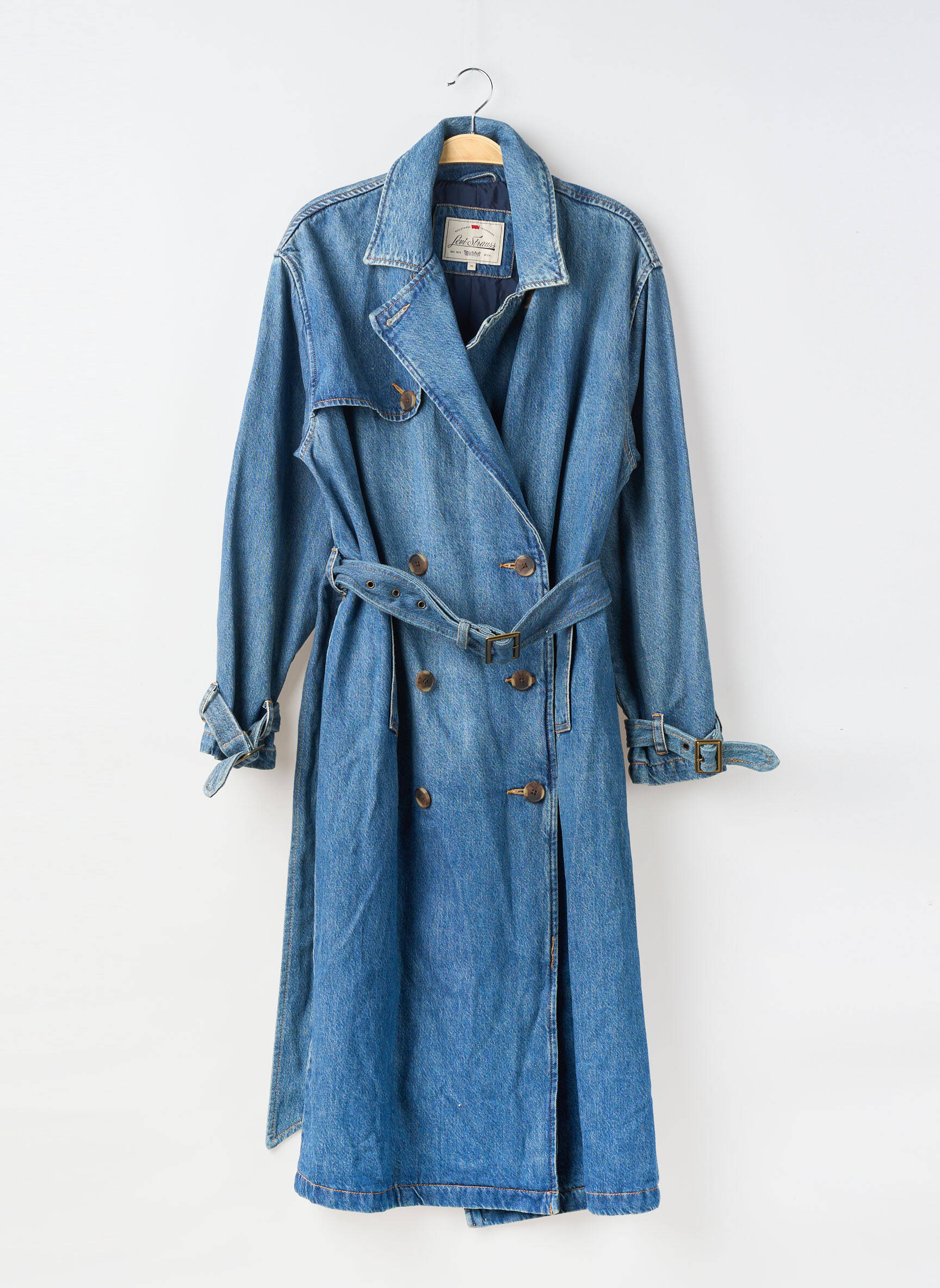 Trench buzunare fără glugă albastru LEVI'S femeie