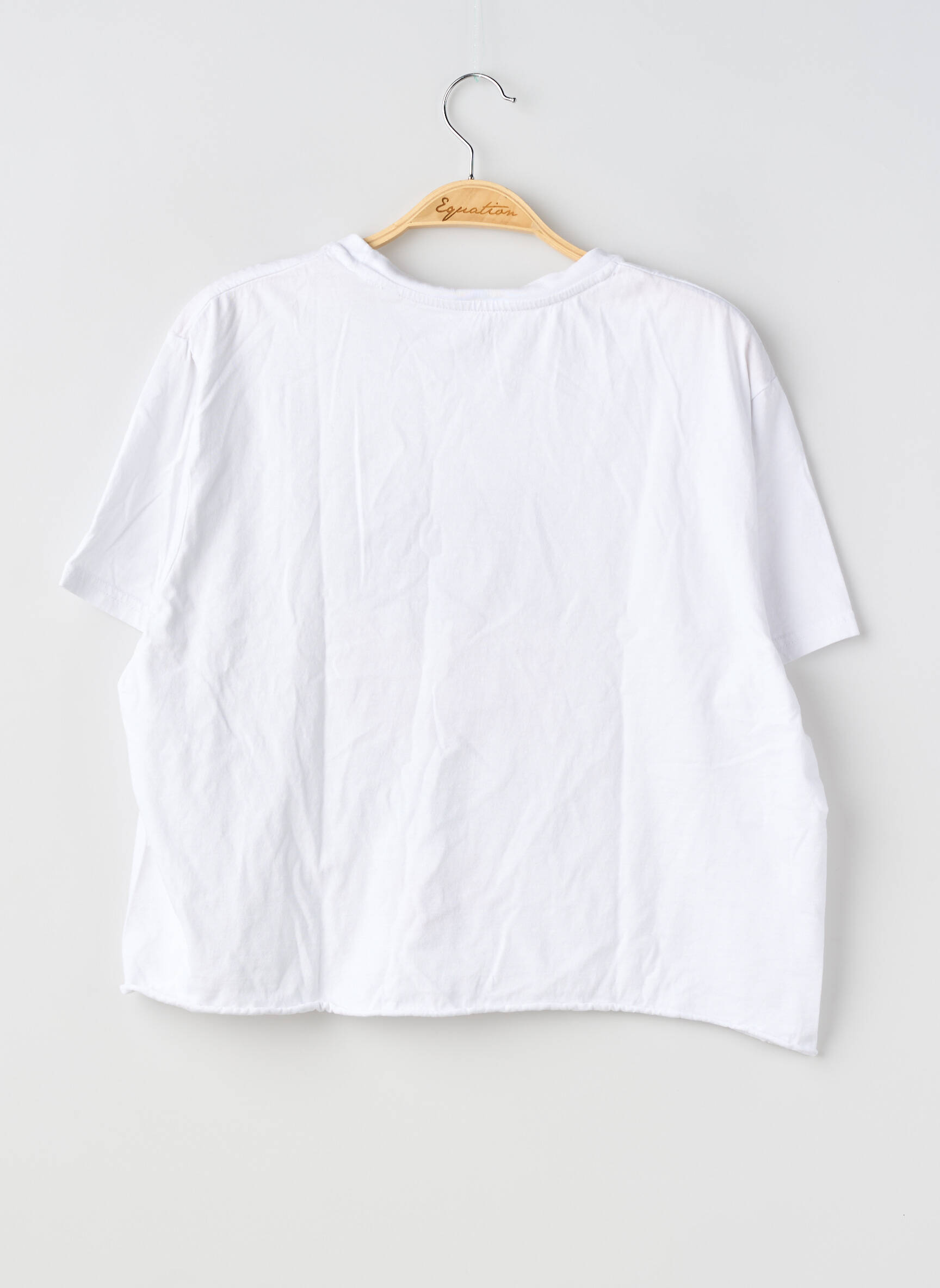 Tricou imprimeu fantezie mâneci scurte alb SANS MARQUE femeie