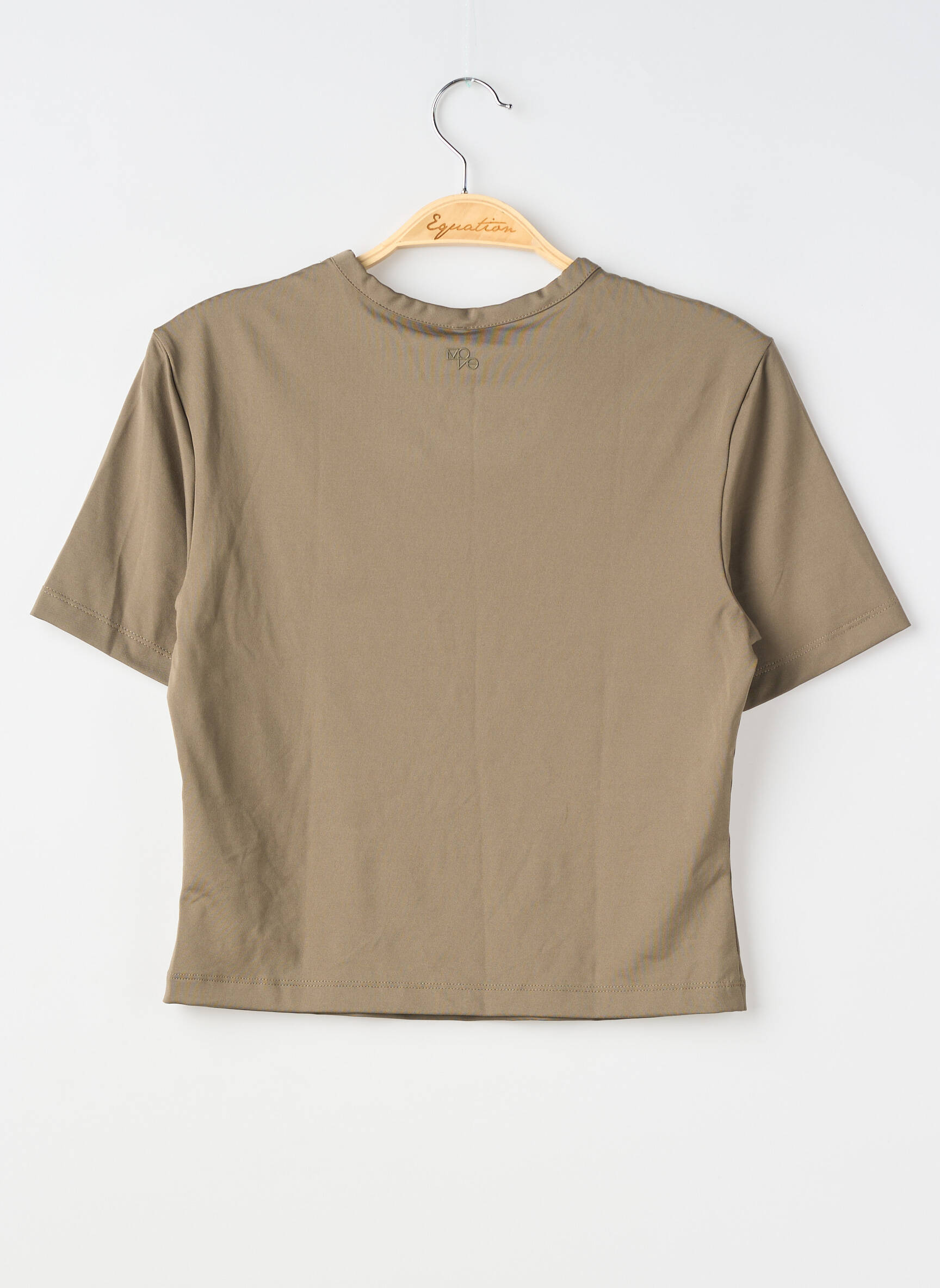 Tricou croială dreaptă mâneci scurte verde H&M femeie