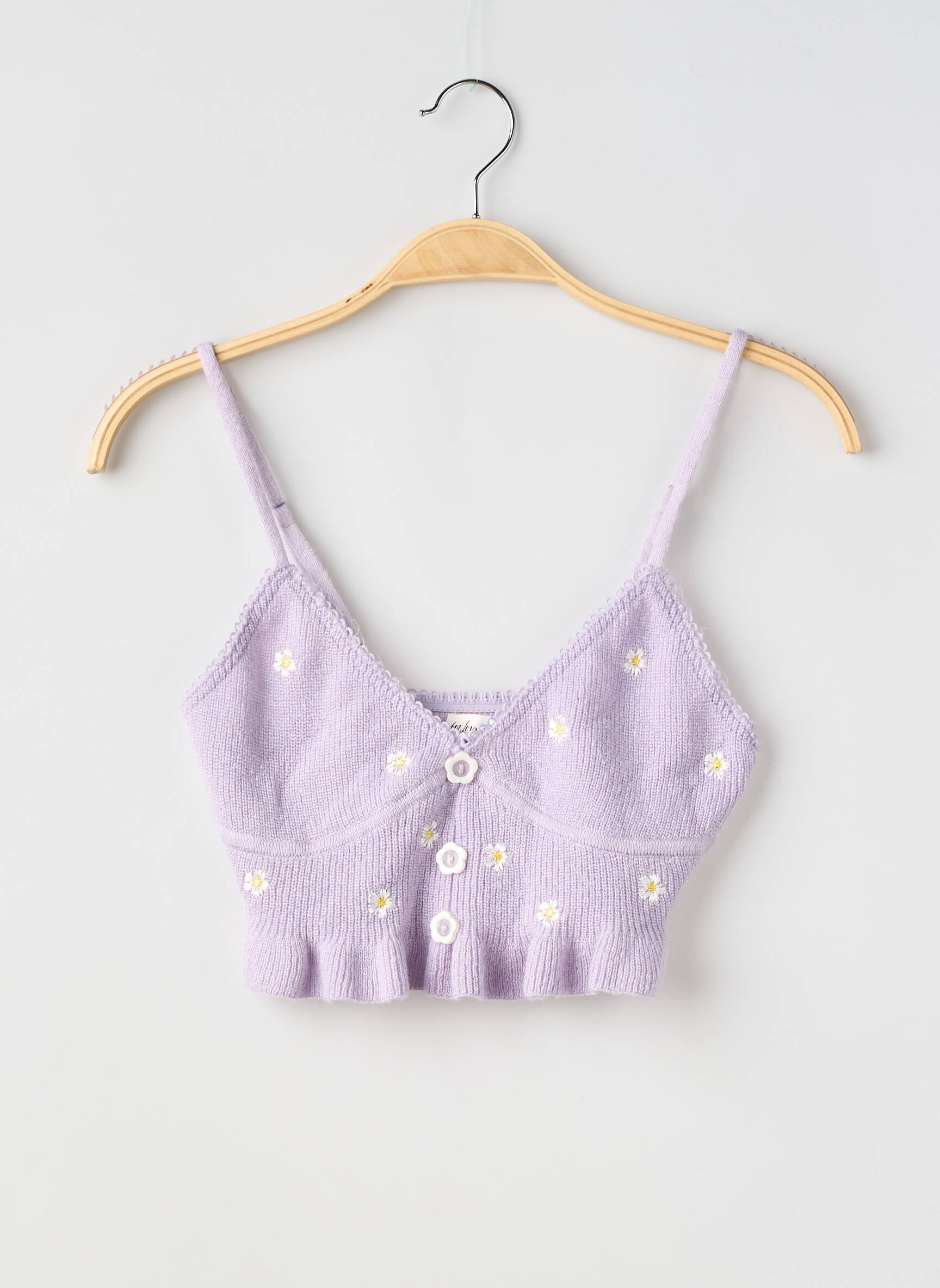 Top elasticitate bretele subțiri violet FOR LOVE & LEMONS femeie