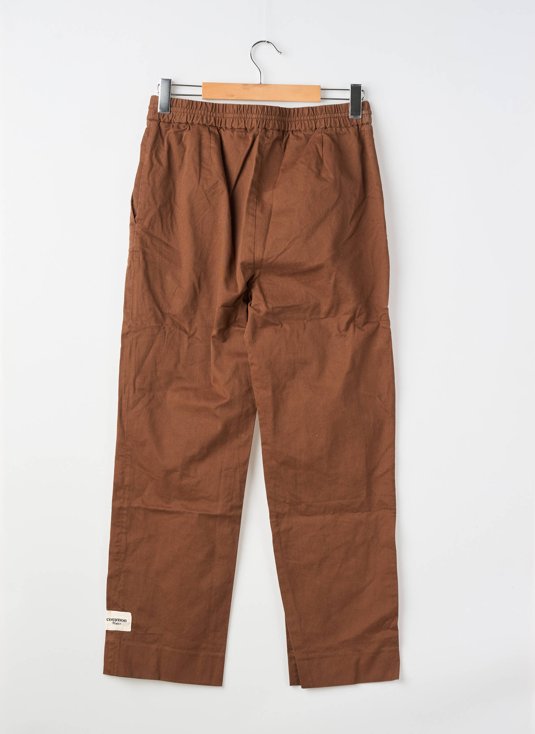 Pantalon drept țesătură poplin mărime normală maro COMMON femeie
