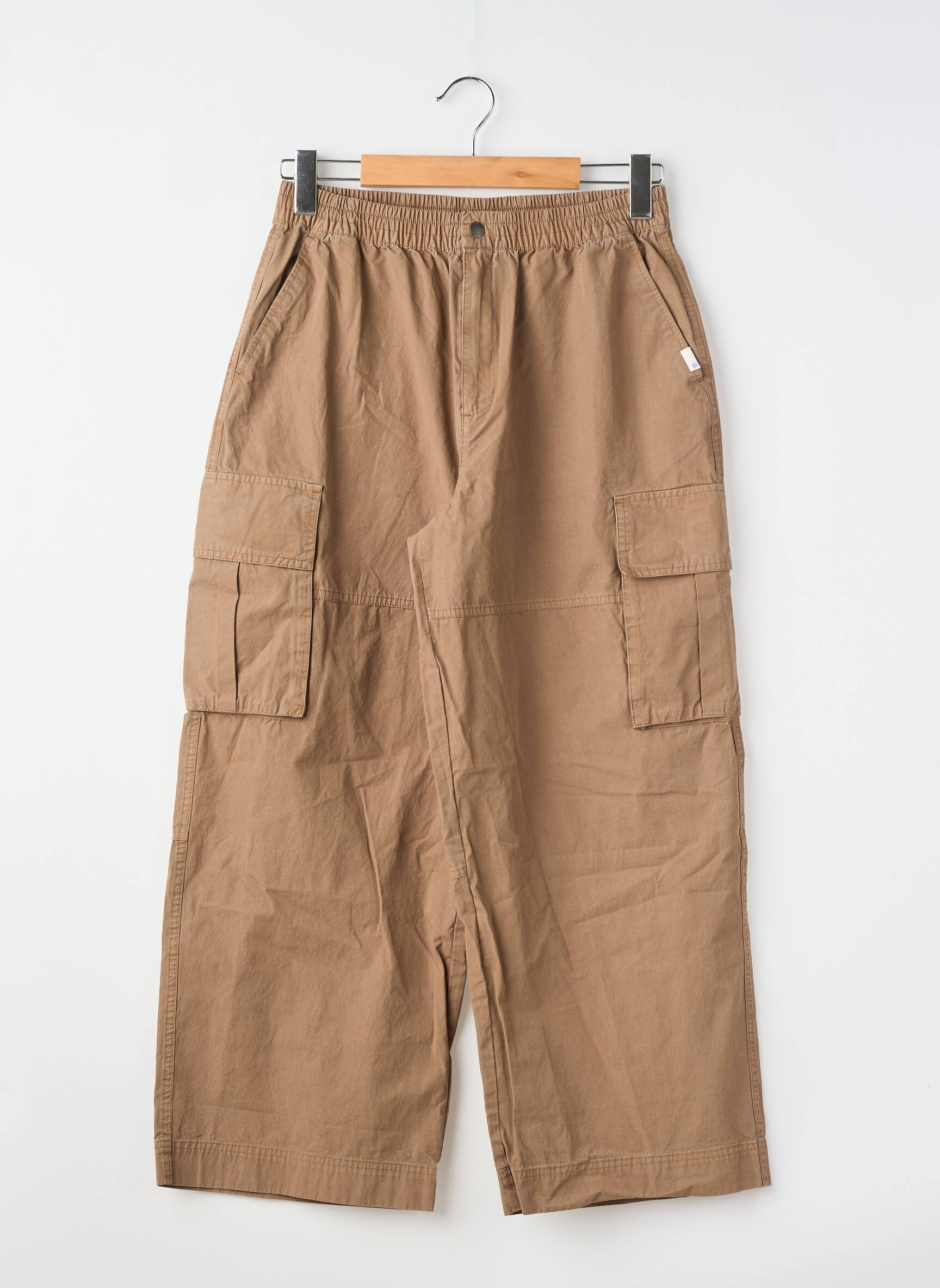 Pantalon cargo țesătură poplin mărime normală maro ELEMENT femeie