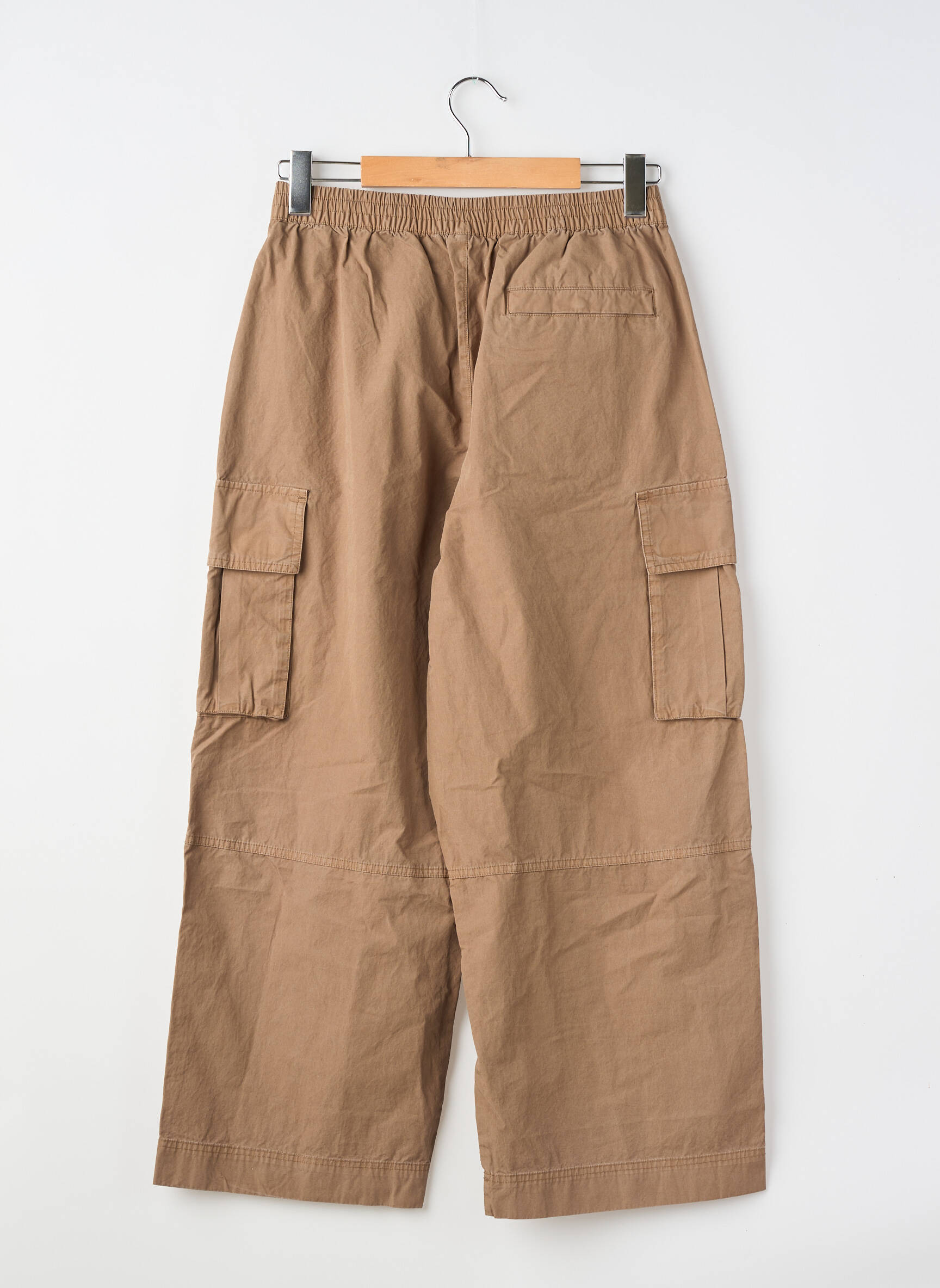 Pantalon cargo țesătură poplin mărime normală maro ELEMENT femeie