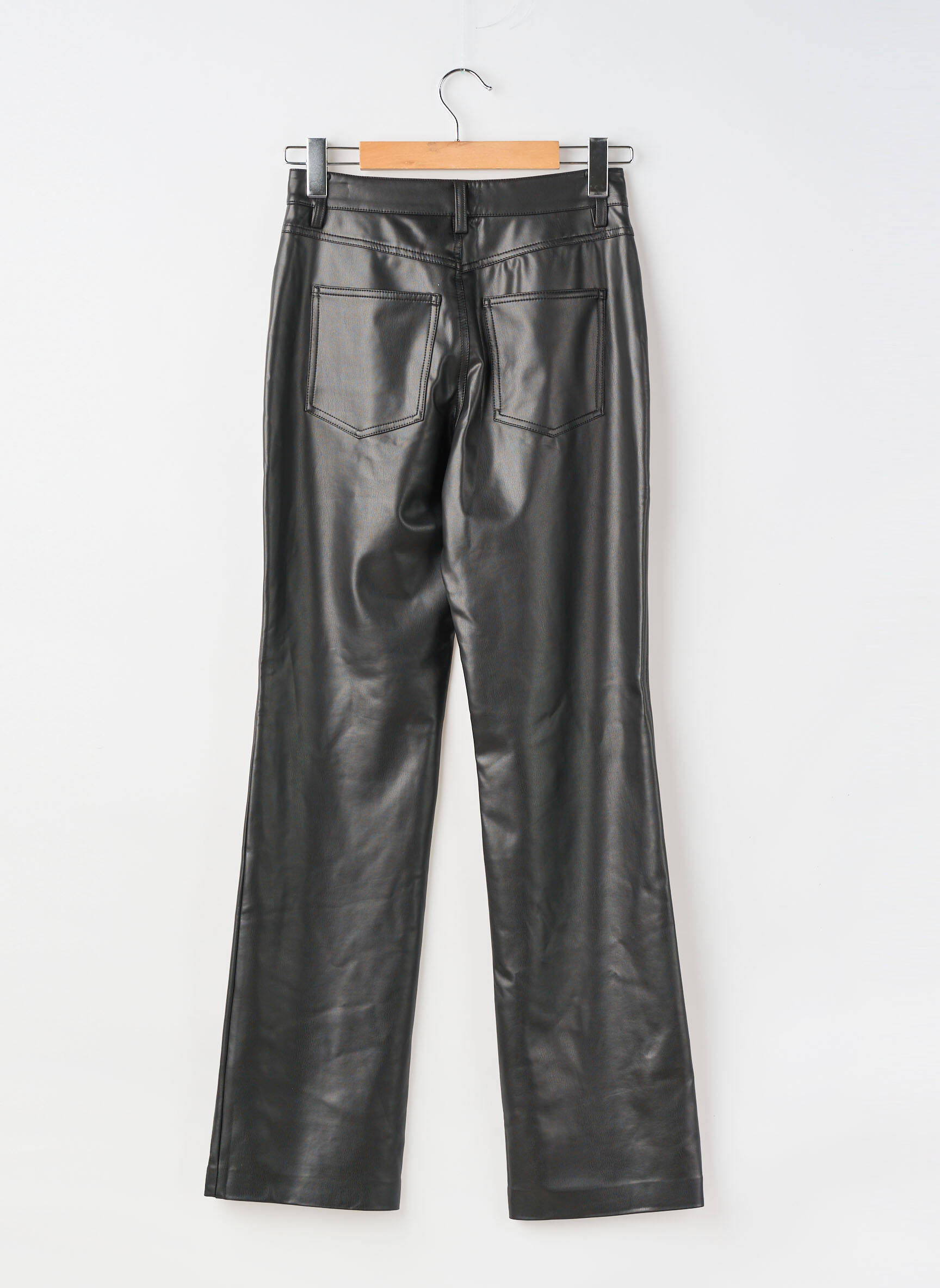 Pantalon drept închidere cu fermoar sub clapetă cu nasturi mărime normală negru GUESS femeie
