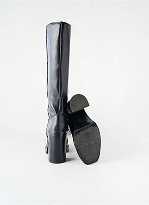 Cizme material neted toc de 7 la 9 cm negru ZARA femeie