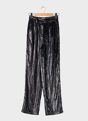 Pantalon drept închidere cu fermoar sub clapetă cu cârlig mărime normală negru STELLA & SUZIE femeie
