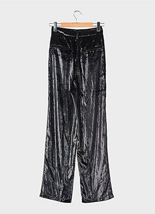 Pantalon drept închidere cu fermoar sub clapetă cu cârlig mărime normală negru STELLA & SUZIE femeie