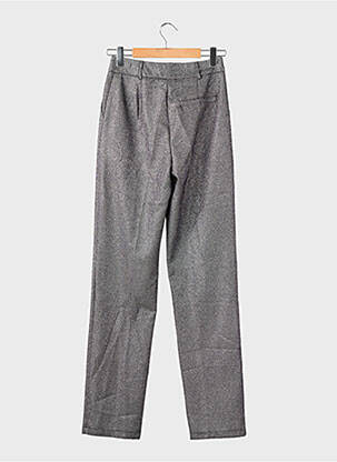 Pantalon drept închidere cu fermoar sub clapetă cu cârlig mărime normală argintiu BOOHOO femeie