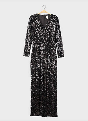 Salopetă-pantalon închidere cu fermoar la spate mâneci lungi negru H&M femeie