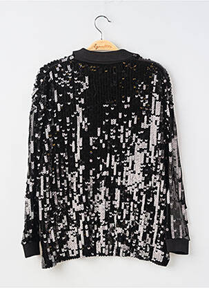Top elasticitate mâneci lungi negru ZARA femeie