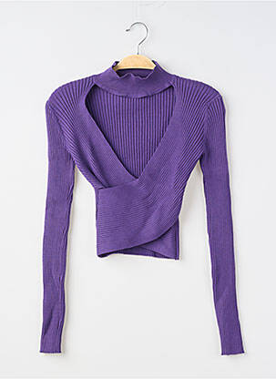 Top elasticitate mâneci lungi violet ZARA femeie