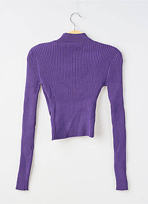 Top elasticitate mâneci lungi violet ZARA femeie