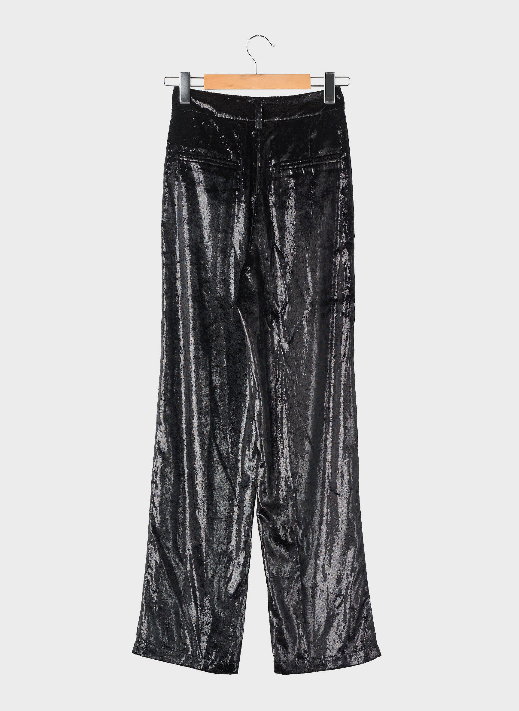 Pantalon drept închidere cu fermoar sub clapetă cu cârlig mărime normală negru STELLA & SUZIE femeie
