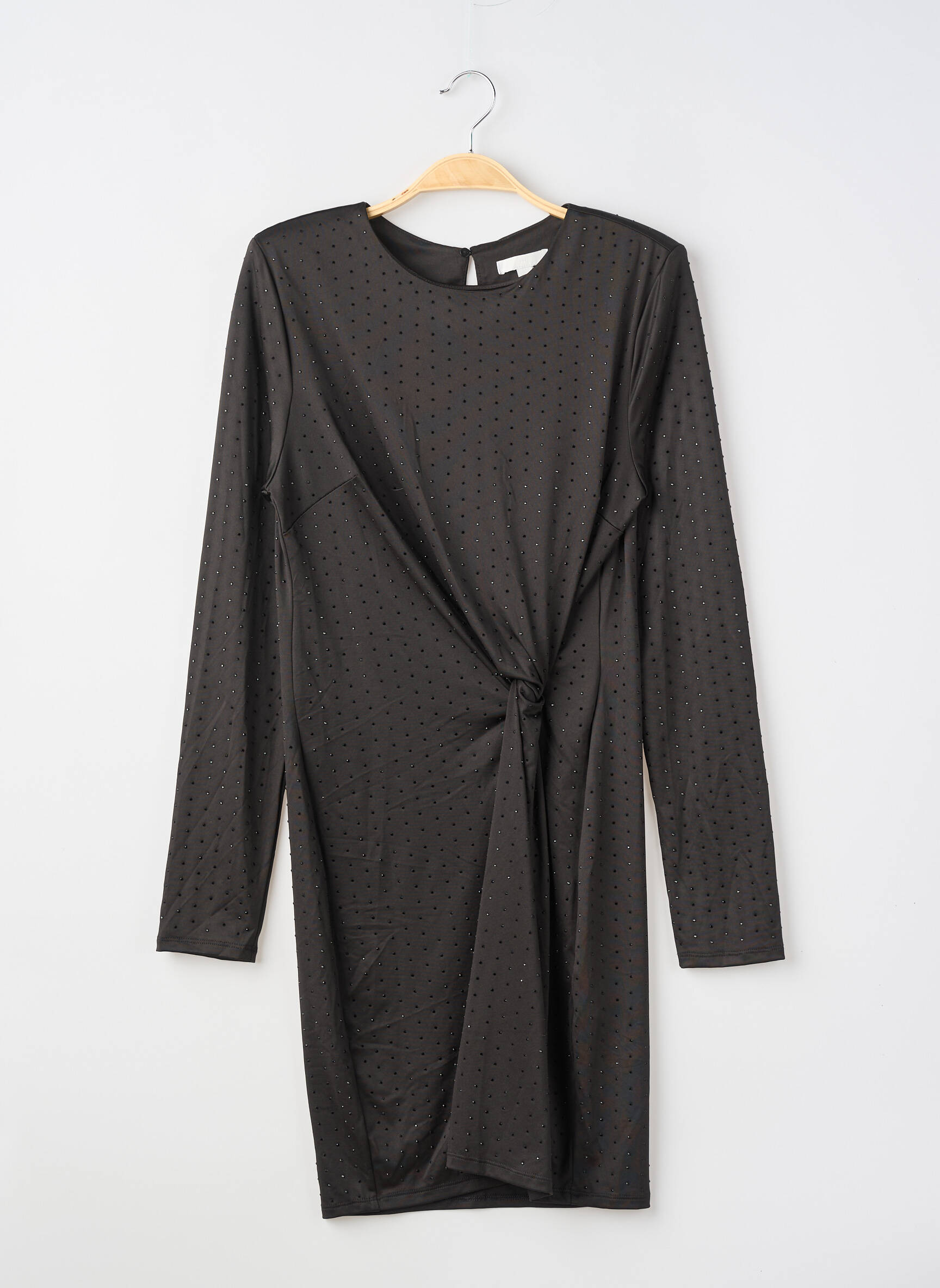 Rochie midi mâneci lungi mâneci lungi negru H&M femeie