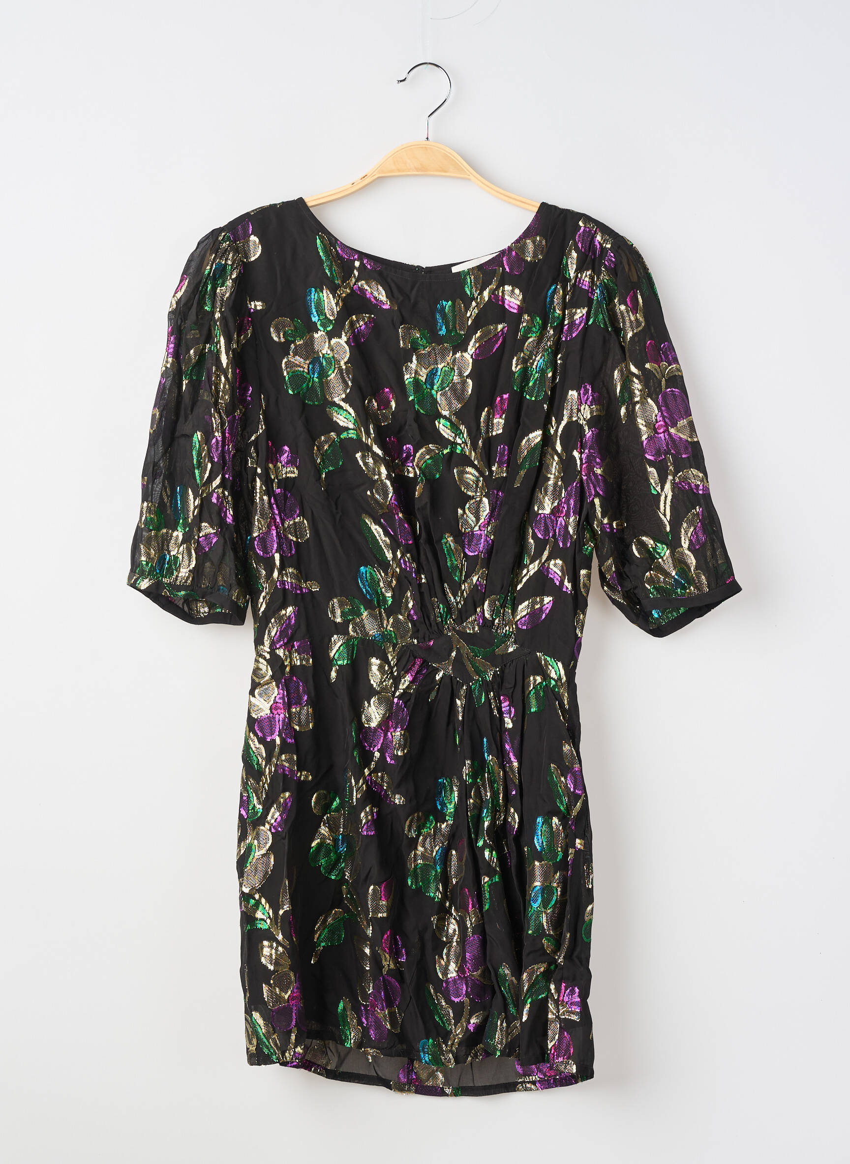 Rochie scurtă mâneci scurte mâneci scurte negru BA&SH femeie