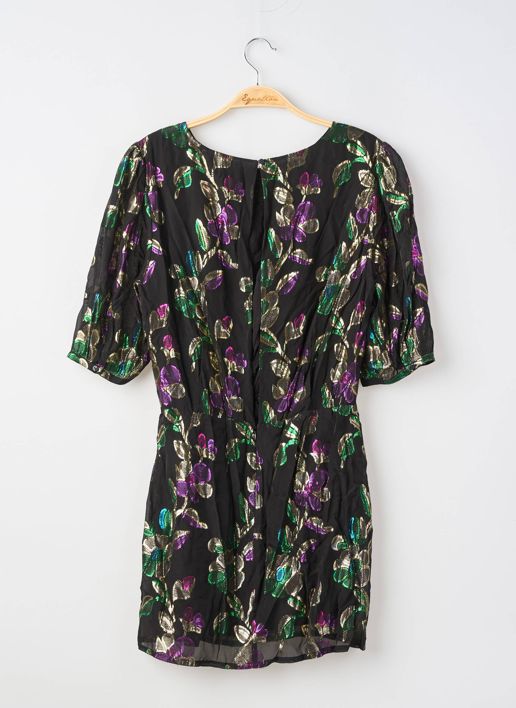 Rochie scurtă mâneci scurte mâneci scurte negru BA&SH femeie