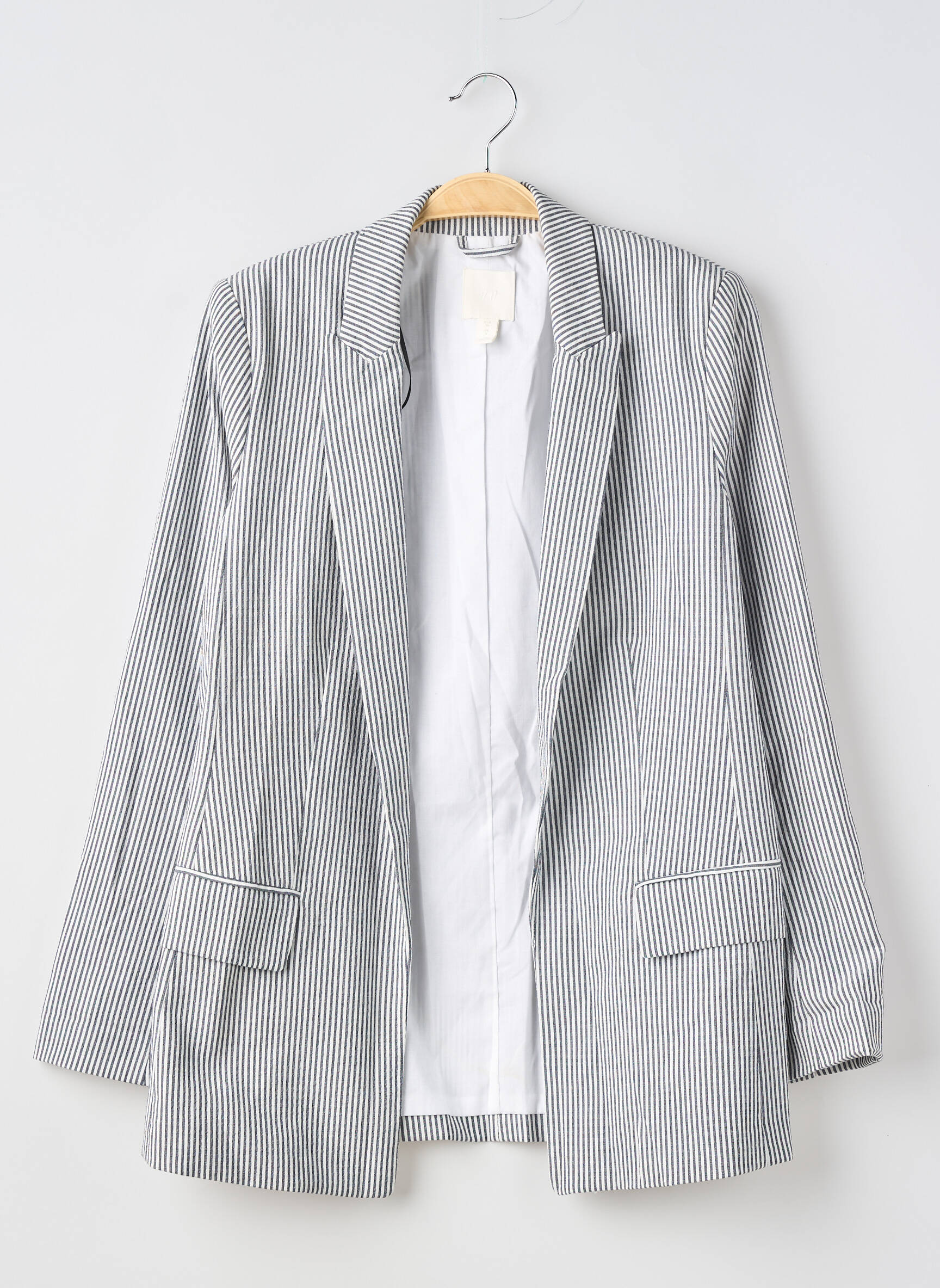 Sacou finisaj interior dublat alb H&M femeie