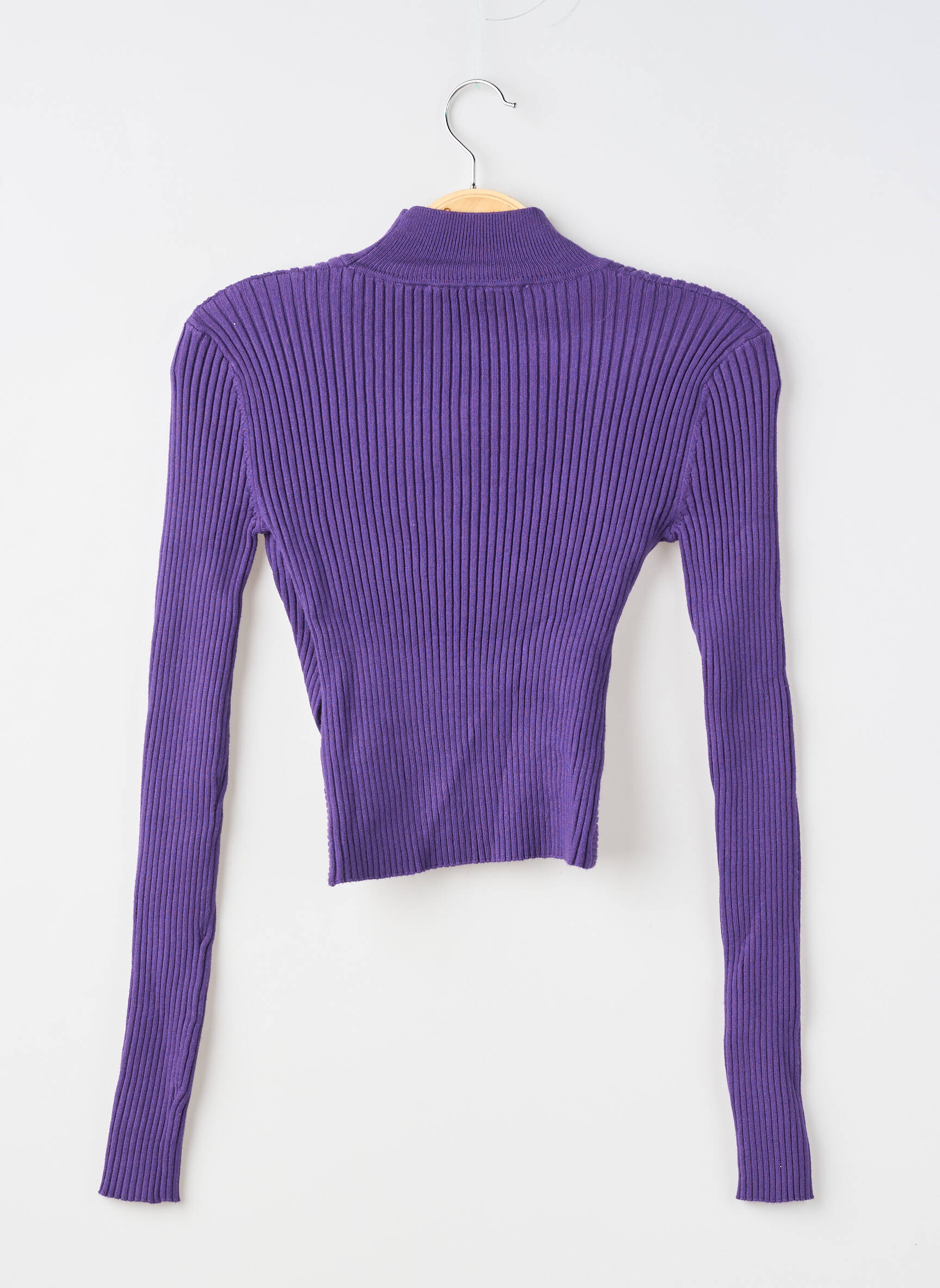Top elasticitate mâneci lungi violet ZARA femeie