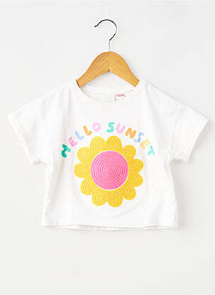 Tricou croială dreaptă mâneci scurte alb ZARA fată