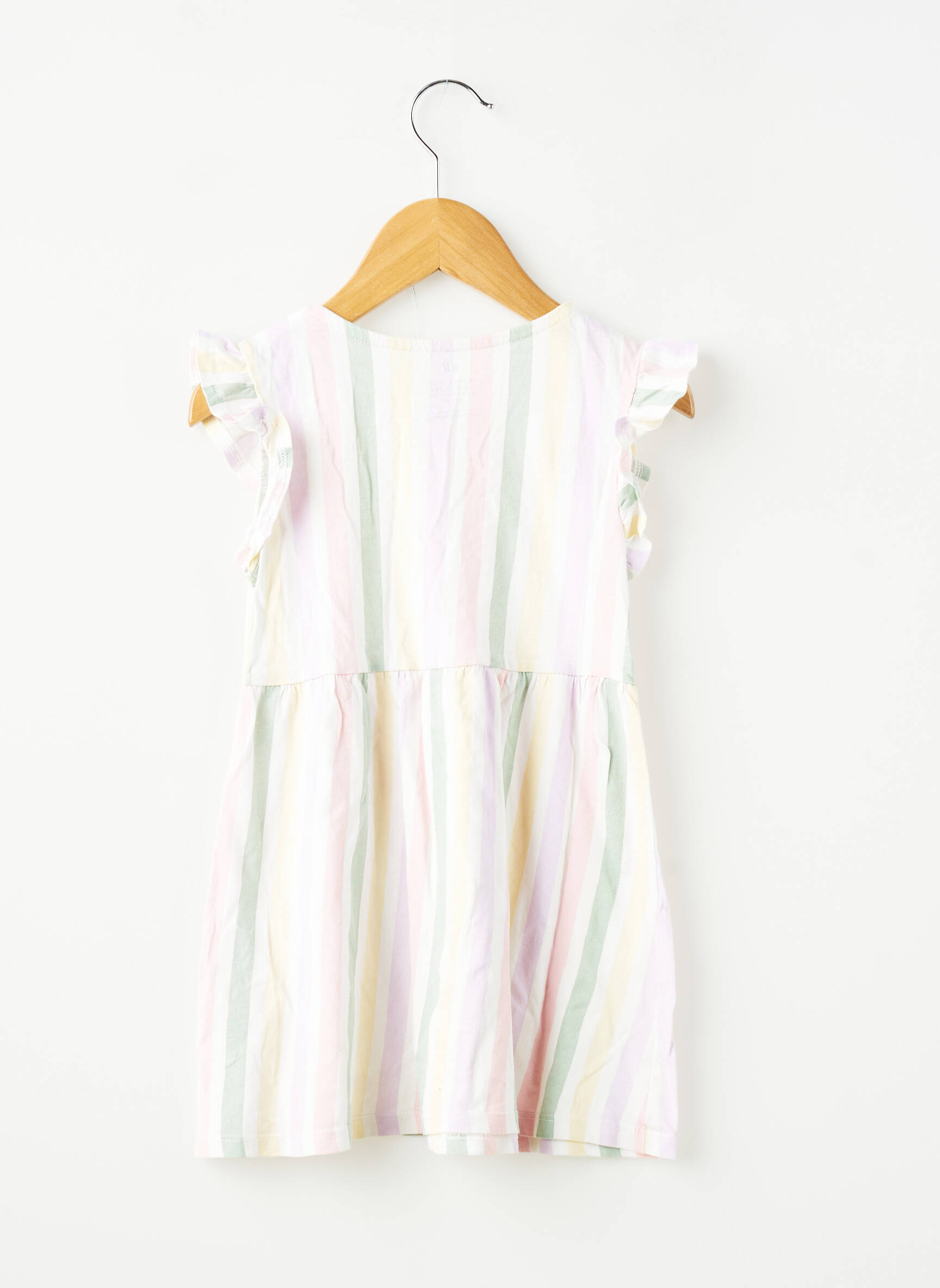 Rochie scurtă plasă fină mâneci scurte alb H&M fată