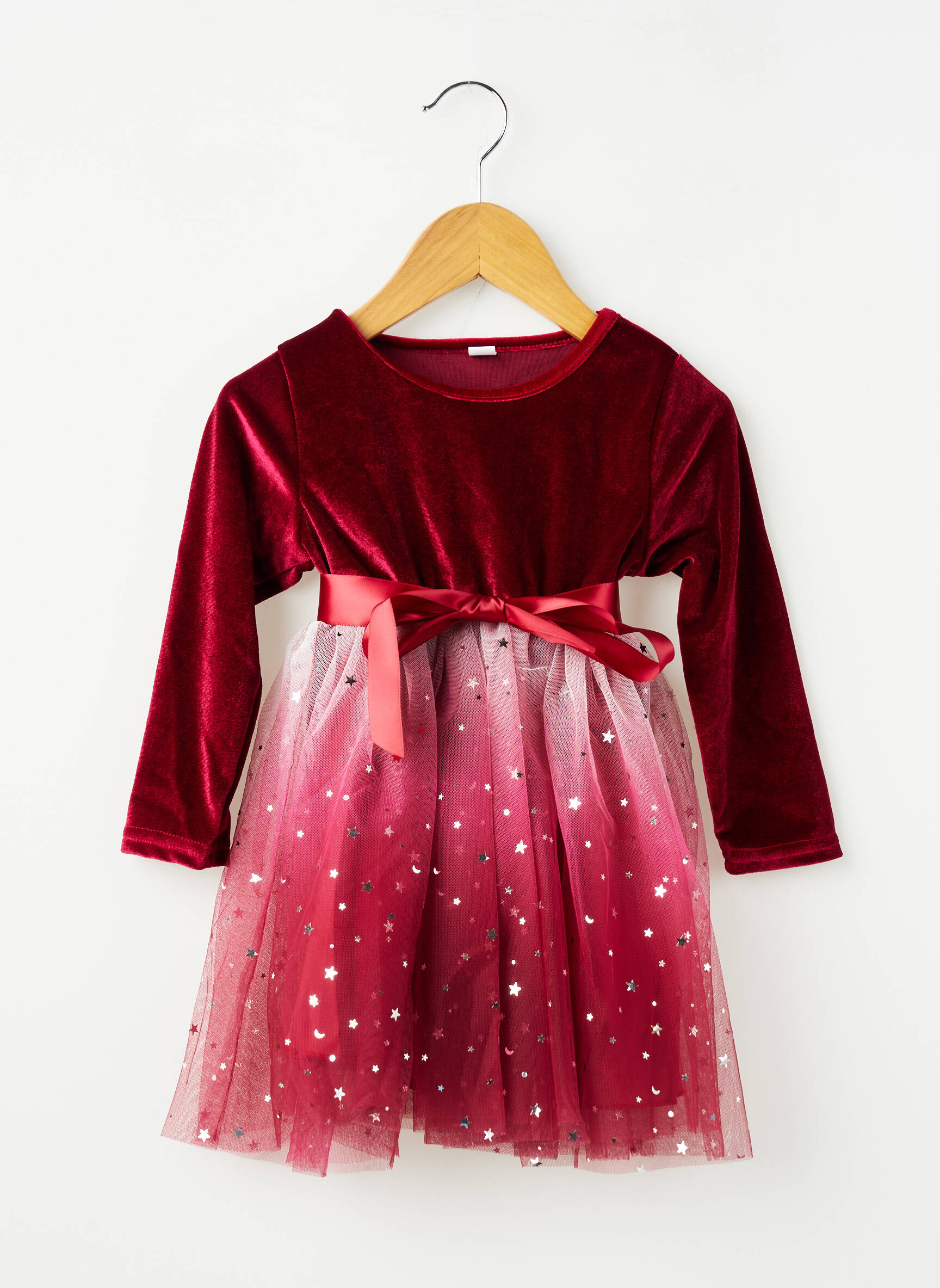 Rochie scurtă mâneci lungi mâneci lungi roșu SANS MARQUE fată