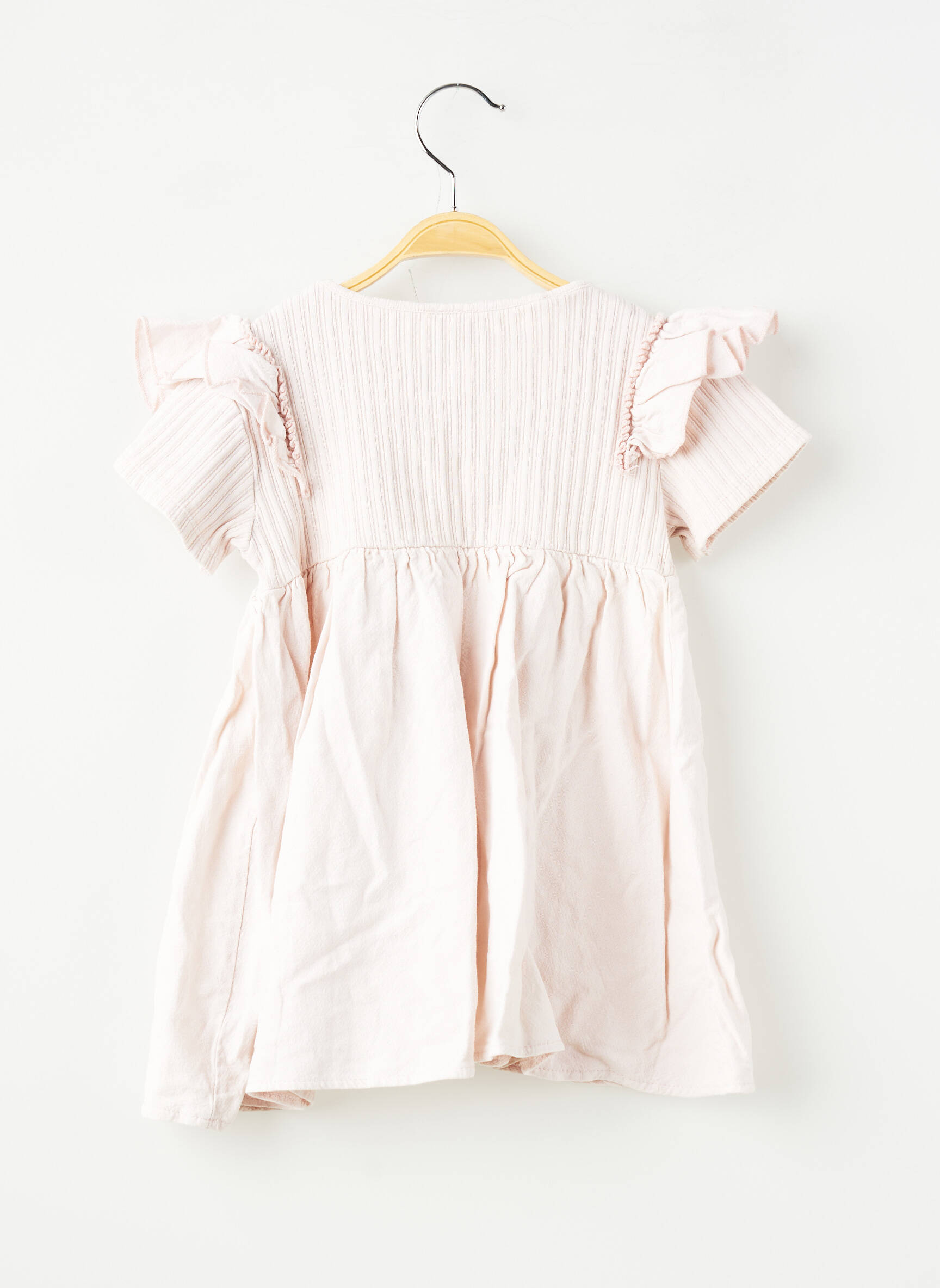 Rochie scurtă mâneci scurte mâneci scurte roz ZARA fată