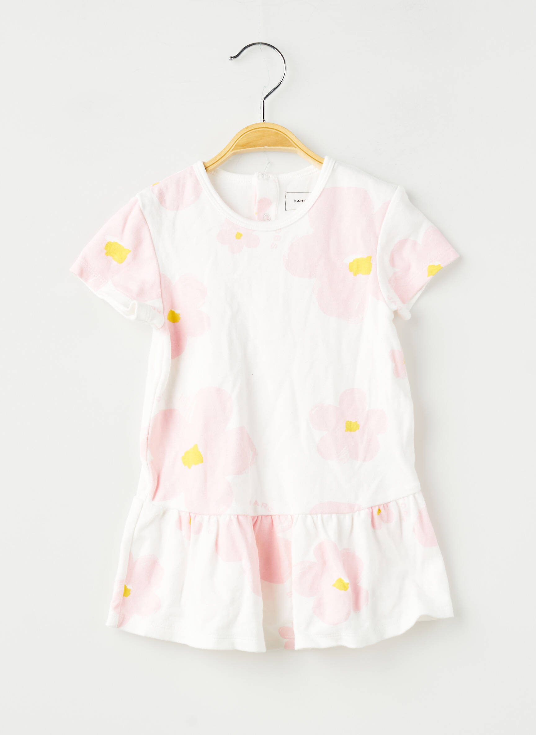 Rochie scurtă plasă fină mâneci scurte alb MARC JACOBS fată