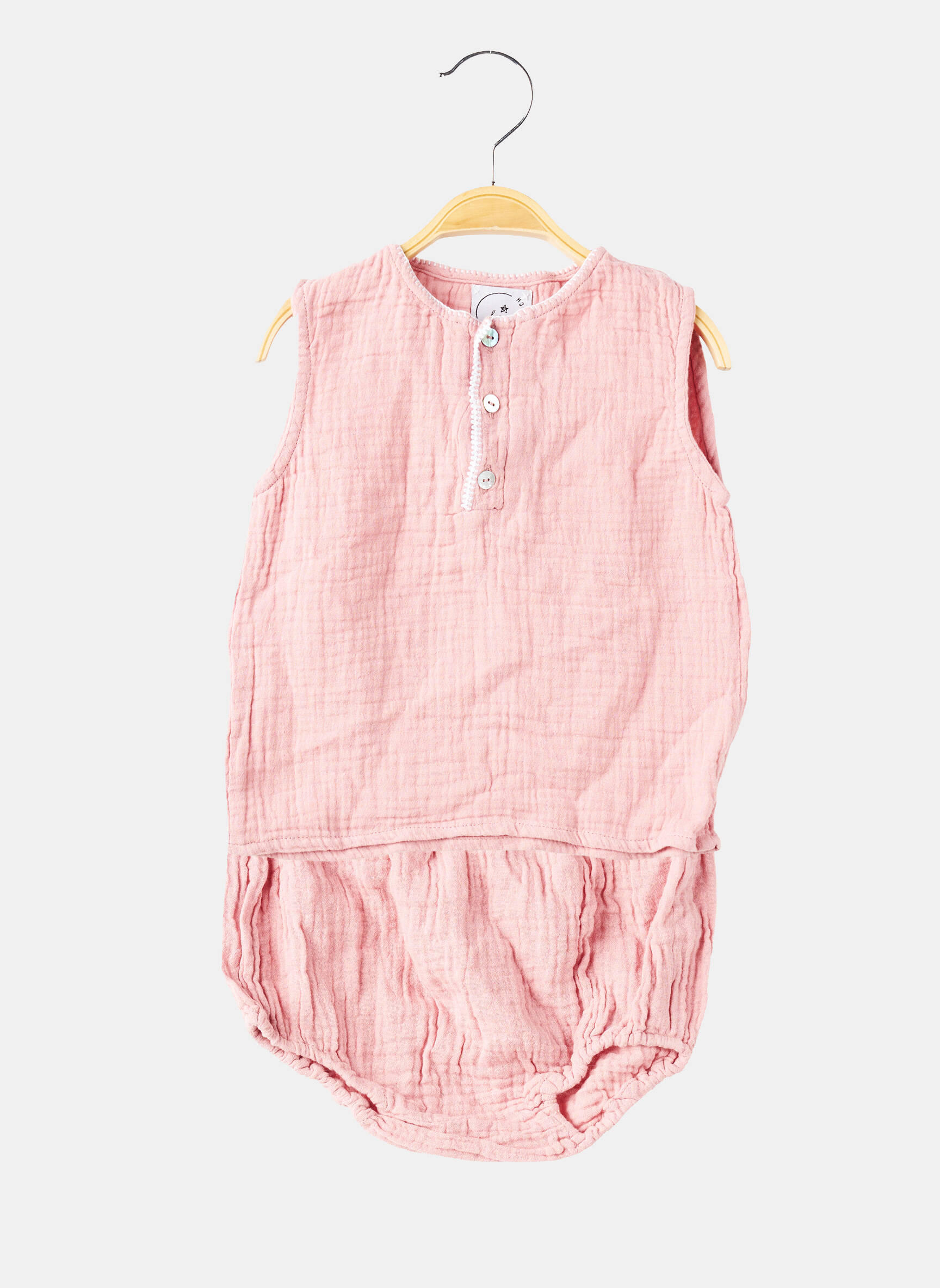 Set pantaloni tip de tricou roz LITTLE MARRAKECH fată