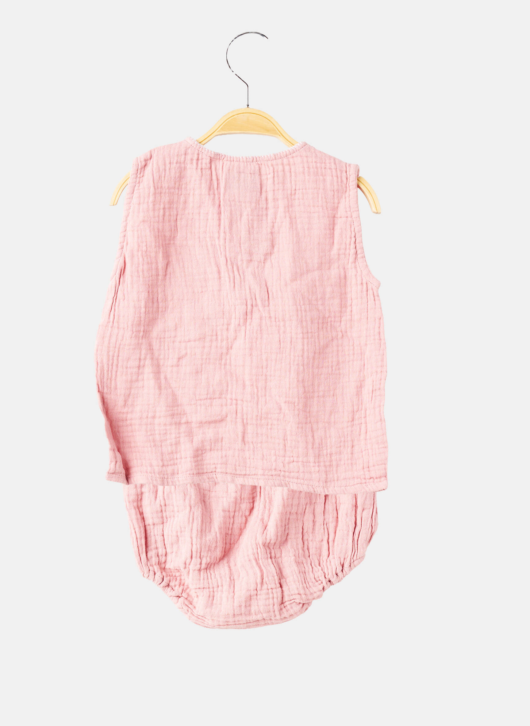 Set pantaloni tip de tricou roz LITTLE MARRAKECH fată