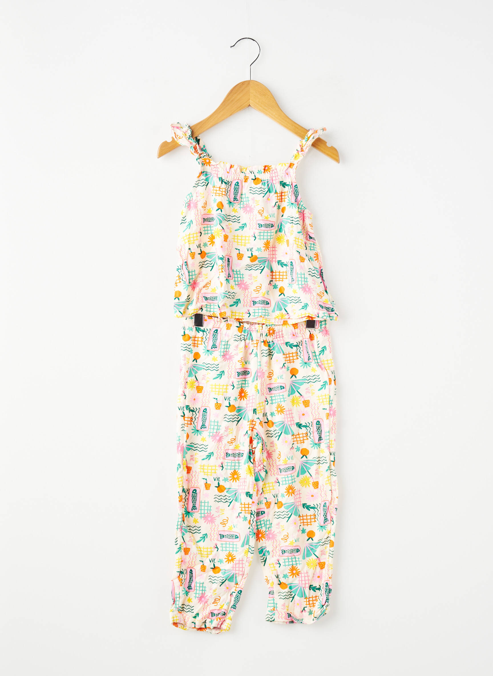 Set pantaloni tip de tricou alb GEMO fată